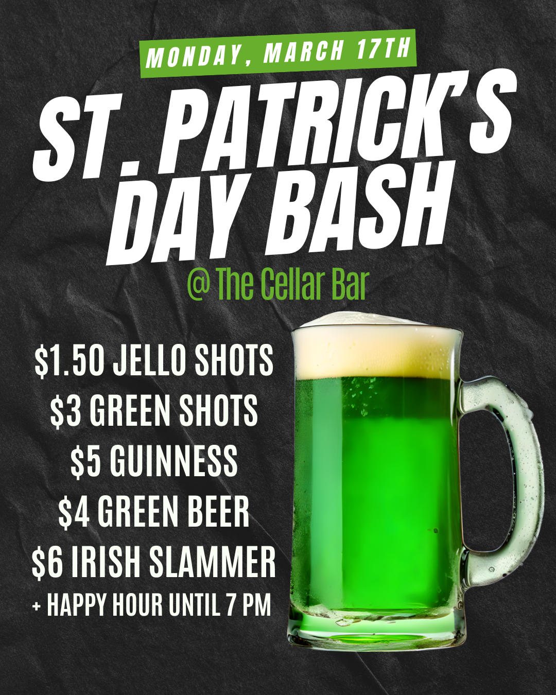 Saint Patrick's Day in Houston at The Cellar Bar